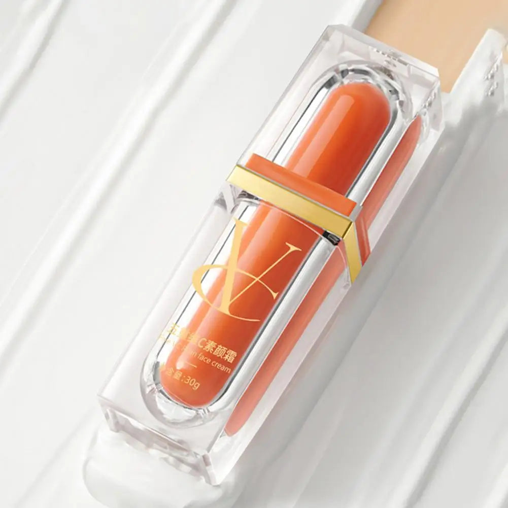 30g vitamina C crema de maquillaje corrector hidratante iluminar la piel Natural antienvejecimiento blanqueamiento cosméticos faciales crema Bb coreana