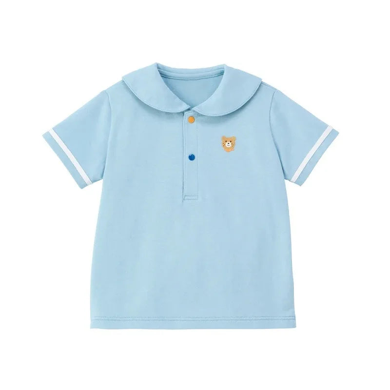 Camisas de manga corta para niños, Polo debajo de camisetas para niños, blusas para niñas, ropa para niñas, camisetas para bebés, camisetas bonitas para niños con gráfico