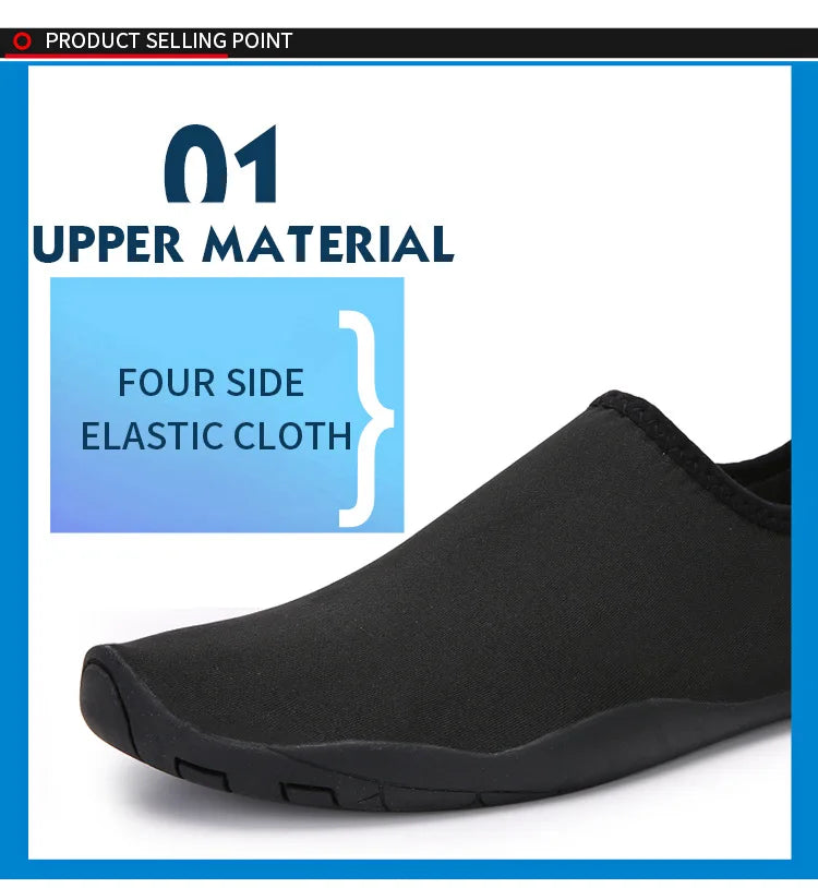 Zapatos acuáticos Unisex para parejas, zapatos de natación antideslizantes de suela blanda acolchados para exteriores, zapatos de playa de secado rápido para esnórquel, zapatos de Fitness