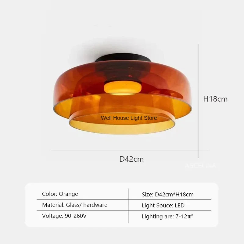 Lámpara de techo de cristal de niveles, lámpara de techo de cristal de lujo nórdica para restaurante, dormitorio, sala de estar, lámpara de techo led colorida