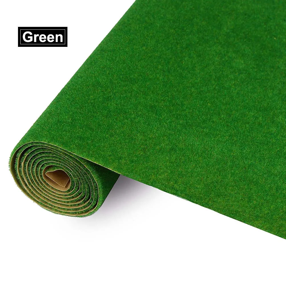 Evemodel-alfombrilla de césped de 0,4 m x 1m, modelo de césped Artificial verde, alfombras de césped para modelo arquitectónico, diseño de tren de paisaje, escala HO O N