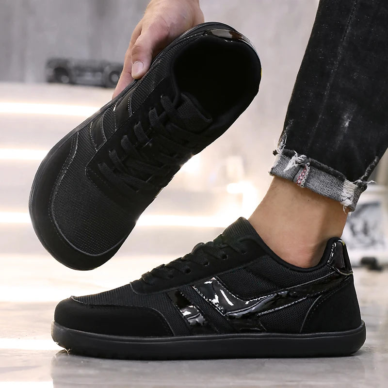 Tenis De Hombre con punta ancha, zapatos descalzos, minimalistas, transpirables, cómodos, para caminar al aire libre, deportivos, informales, azules, 2025