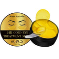 Mascarilla hidratante para ojos de oro de 24 quilates, 60 uds., alivia la fatiga ocular y nutre las ojeras, mascarilla de cristal de colágeno para ojos