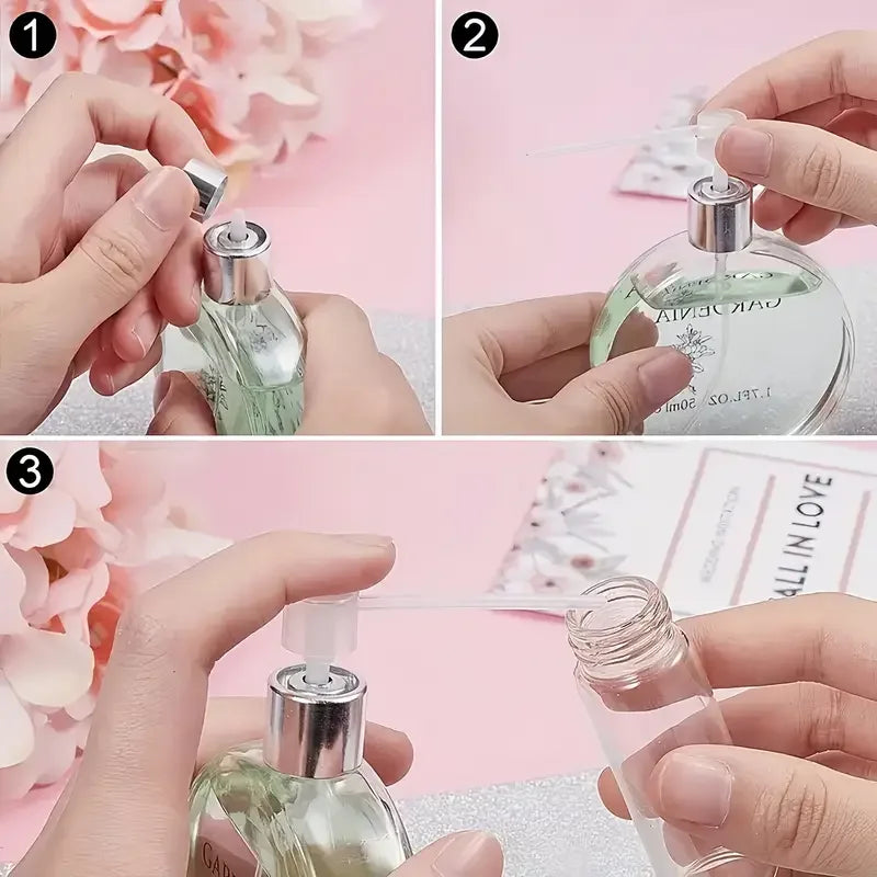 Juego de suplemento de perfume de 20/40 piezas: embudo de plástico, pipeta, cuentagotas y jeringa-idal para viajes y cosméticos de bricolaje