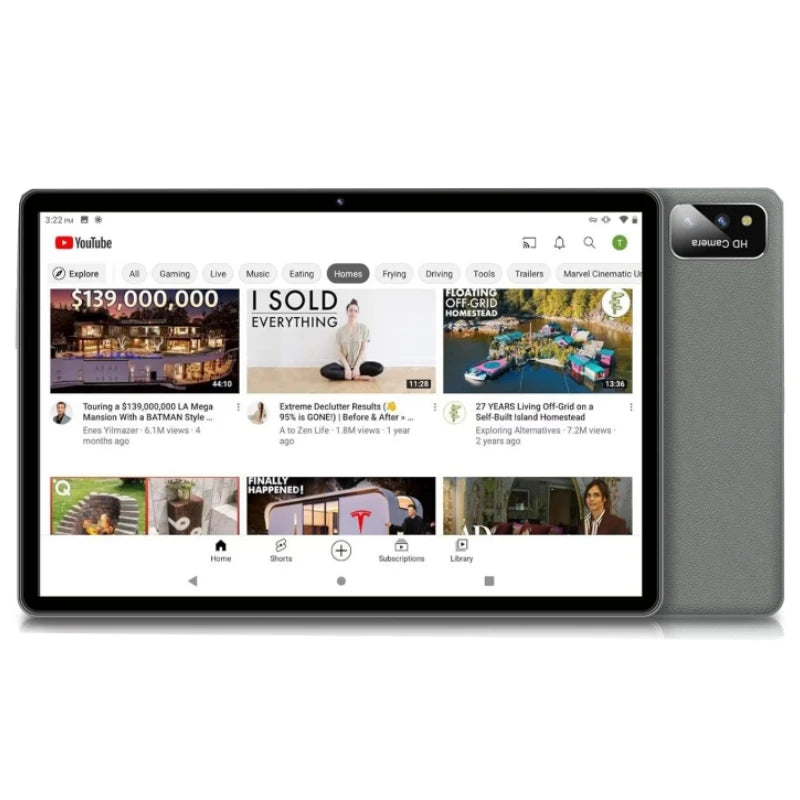 Tablet PC Android 11 de 10.1 Pulgadas, CPU con 4GB de RAM y 64GB de ROM, Procesador S22 Sun50iw, Cortex-A53, Cámara Dual, Tipo-C, Octa-Core