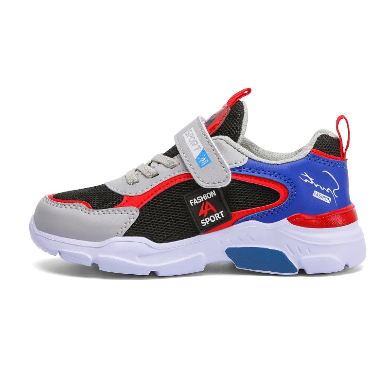 Zapatos deportivos para niños, zapatos deportivos informales transpirables de malla de moda, zapatos para correr ligeros, cómodos