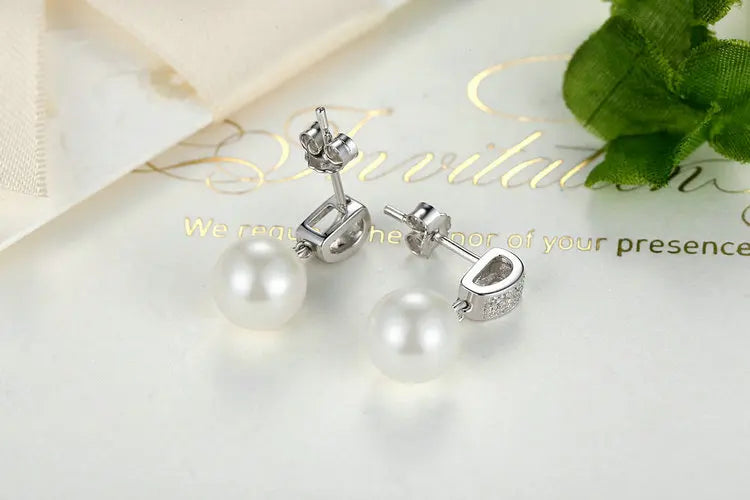 Pendientes colgantes para mujer, joyería fina con perlas, joyería de plata de ley 925, regalo para el día de la madre SCE006