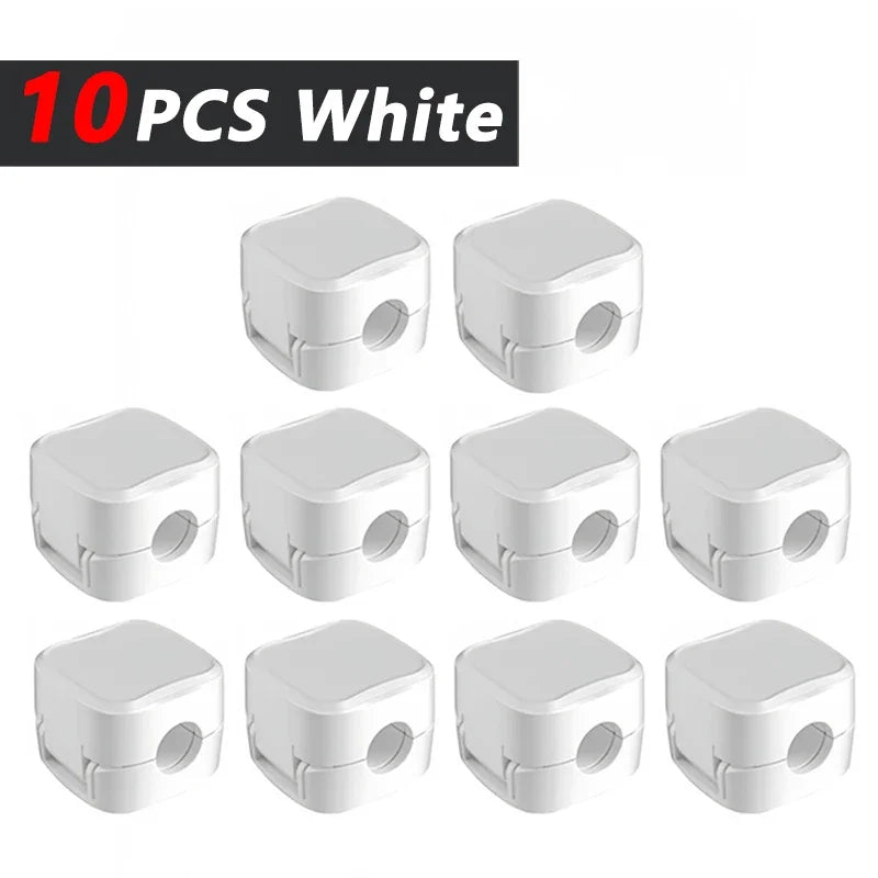 Clips para cables magnéticos Soporte para cables ajustable |   Organizador adhesivo debajo del escritorio Mgmt para mesita de noche de escritorio de pared de coche de oficina en casa