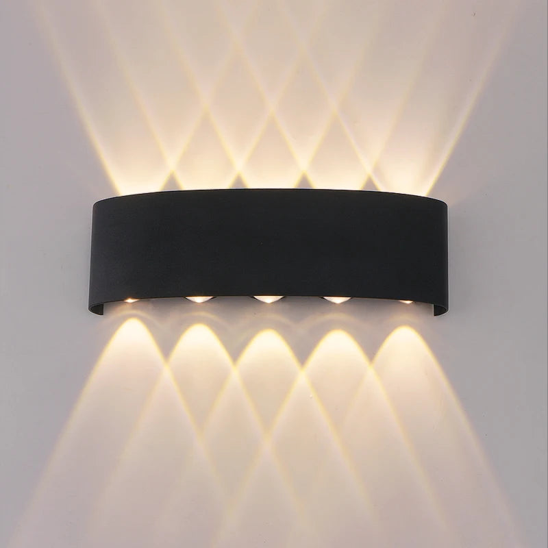 Lámpara de pared LED arriba y abajo, luz de pared Interior impermeable para dormitorio, sala de estar, pasillo, iluminación interior y exterior