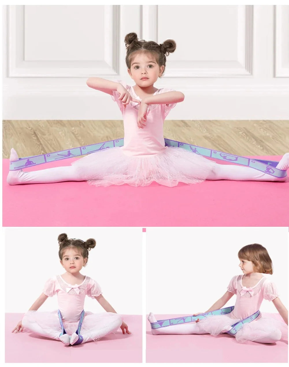 Bandas elásticas de resistencia para Yoga, 8/9 secciones, Ballet, Pilates, ejercicios de estiramiento, banda de entrenamiento físico para baile para niños y adultos en casa