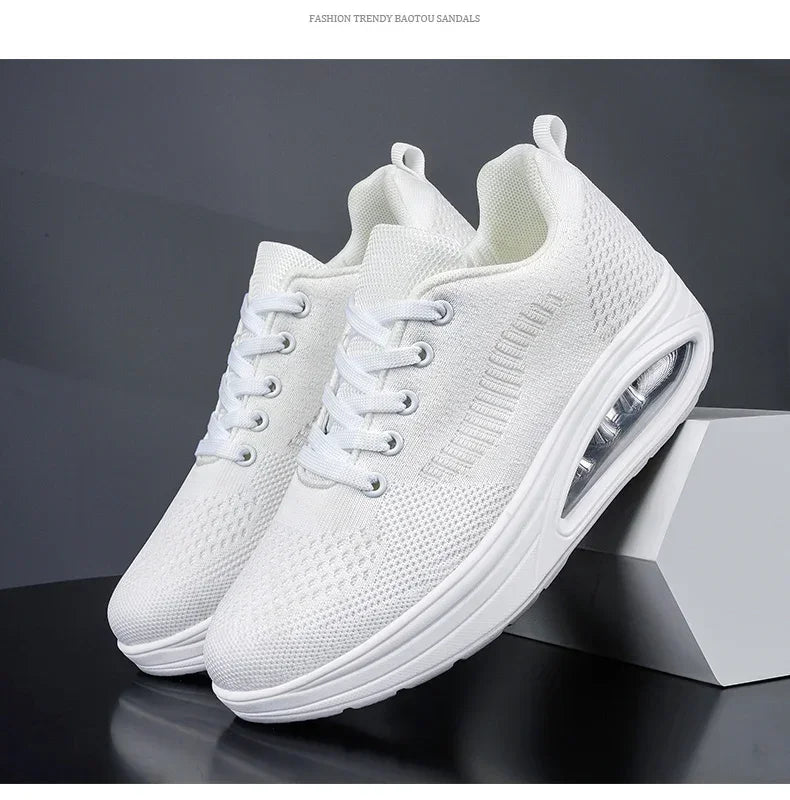 Zapatos deportivos con plataforma para hombre, Tenis masculinos, Zapatillas, Zapatillas, zapatos blancos para mujer, deportes aéreos informales