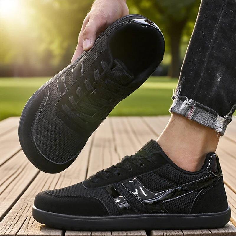 Tenis De Hombre con punta ancha, zapatos descalzos, minimalistas, transpirables, cómodos, para caminar al aire libre, deportivos, informales, azules, 2025