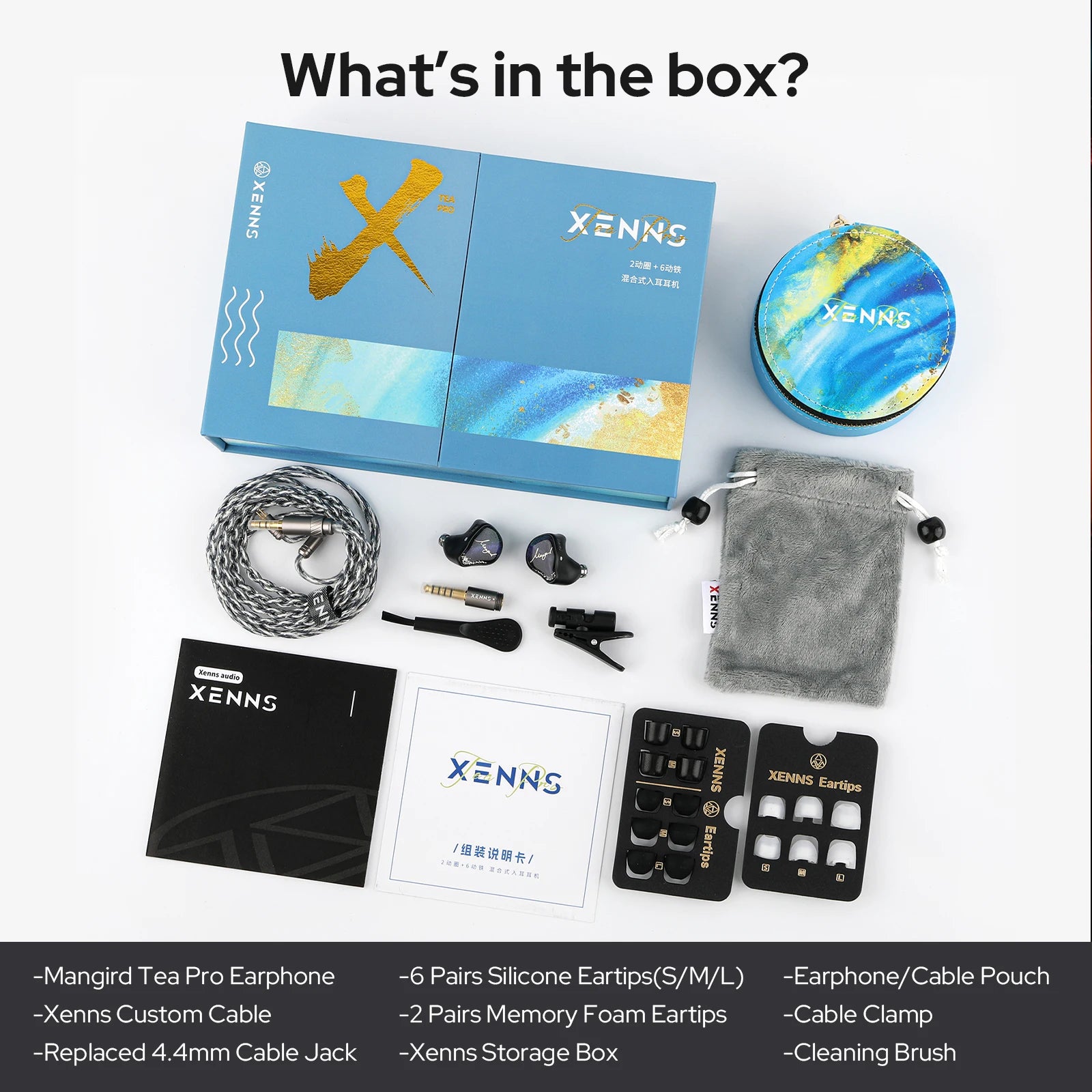 Preorden Xenns Mangird Tea Pro 2024 Auriculares híbridos de alta fidelidad IEM de mayor rendimiento actualizados 6BA + 2DD con cable personalizado Xenns