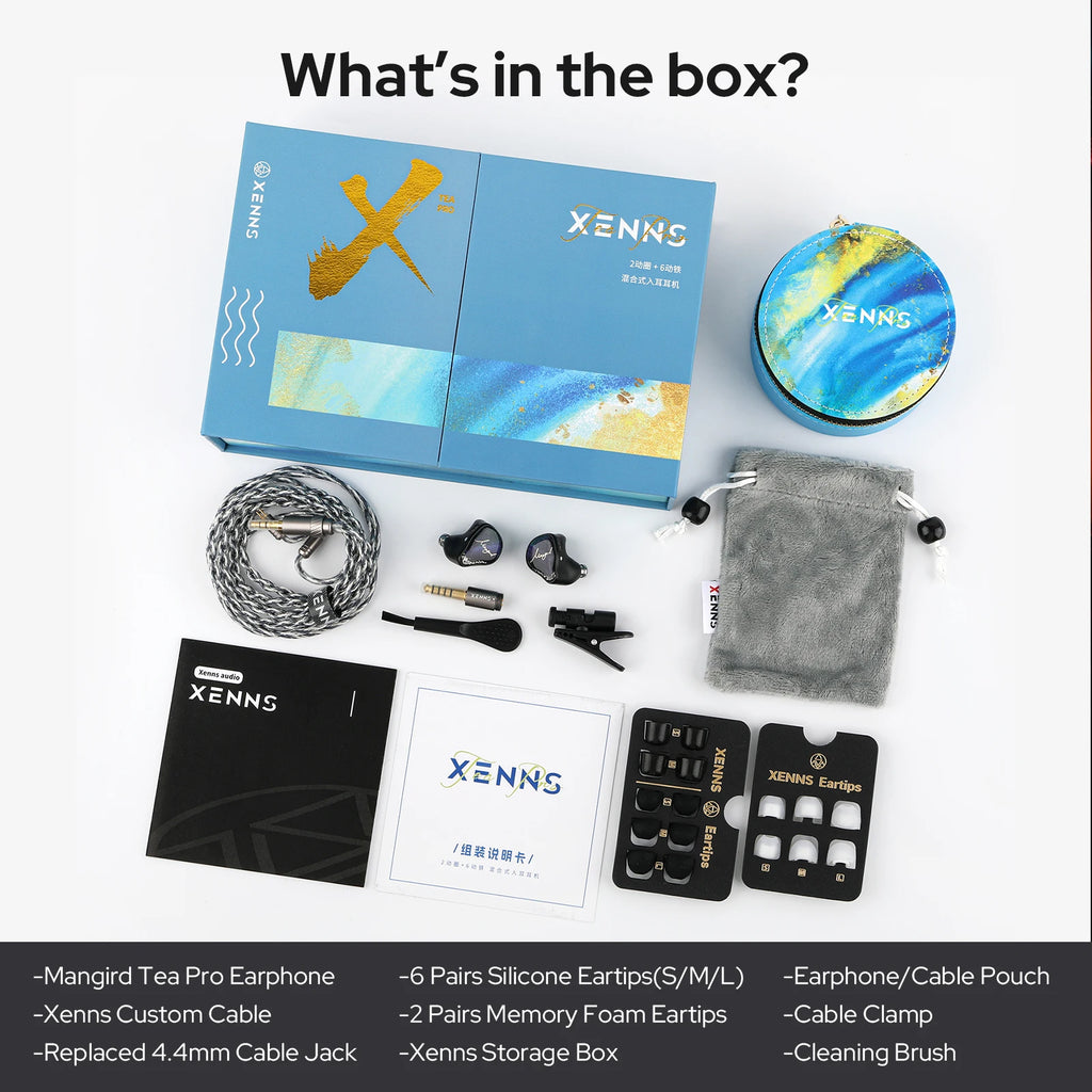 Preorden Xenns Mangird Tea Pro 2024 Auriculares híbridos de alta fidelidad IEM de mayor rendimiento actualizados 6BA + 2DD con cable personalizado Xenns