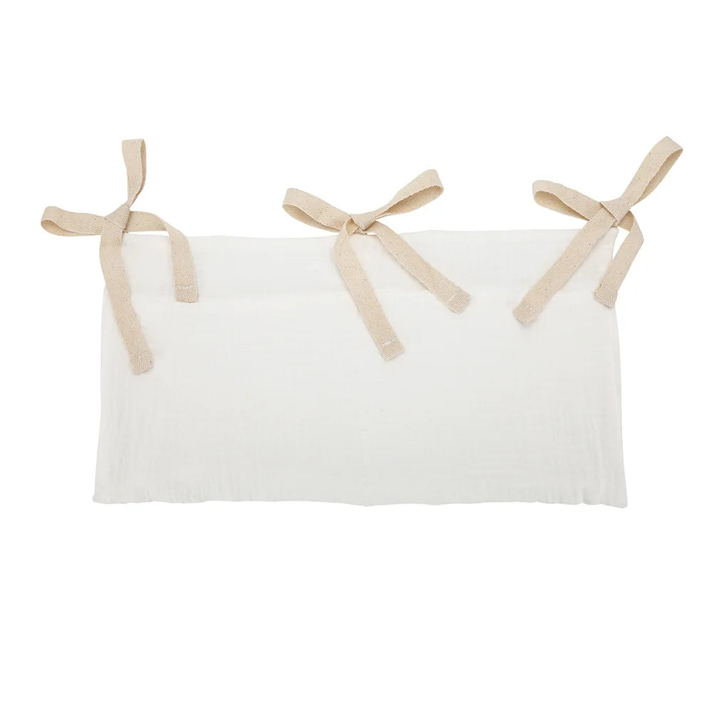 Organizador para cuna de bebé, bolsa de almacenamiento para cama Caddy, 2 bolsillos, colgante para cabecera de cama, organizador para pañales, juguetes y ropa