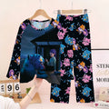 Conjunto de pijamas para niños KPop Demon Hunters Huntrix, ropa de manga larga para niñas, 2 uds., ropa de dormir para niños, ropa de dormir de dibujos animados para niños de 3 a 14 años