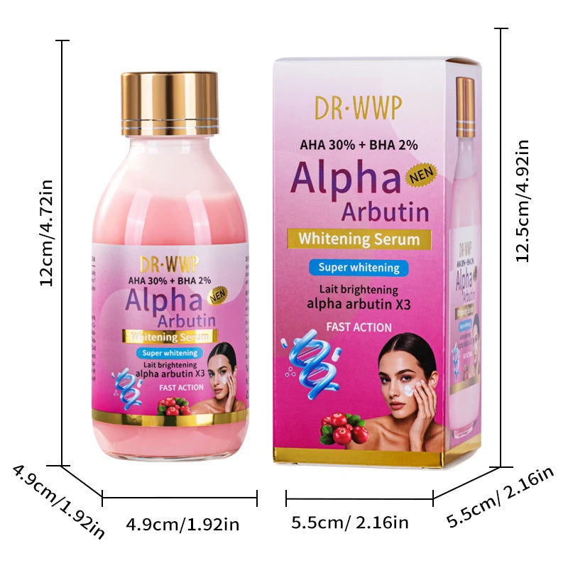 Esencia de 125 ml con Arbutina/Cúrcuma/Vitamina C para una Piel Radiante, Hidratante y Reafirmante, Esencia Líquida con AHA/Papaya/Glutatión/Ácido Kójico