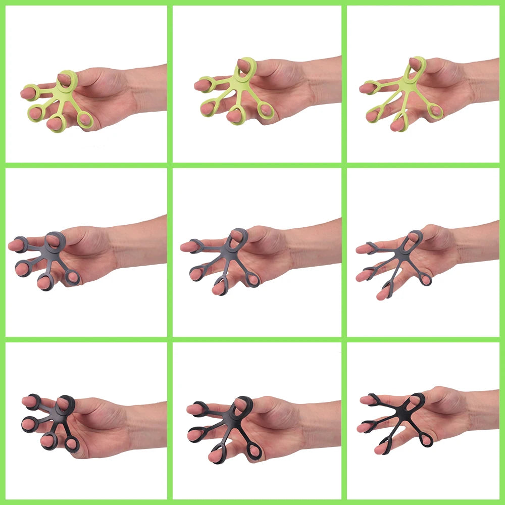 Tcare-expansor de mano de silicona, agarre de mano para dedo, camilla de entrenamiento para dedo, bandas de resistencia para ejercicio de muñeca, Fitness