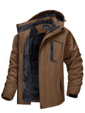 TACVASEN, chaquetas de montaña con forro polar, chaquetas de senderismo para hombre, abrigos con capucha extraíbles para exteriores, Parka de esquí y Snowboard, prendas de vestir de invierno