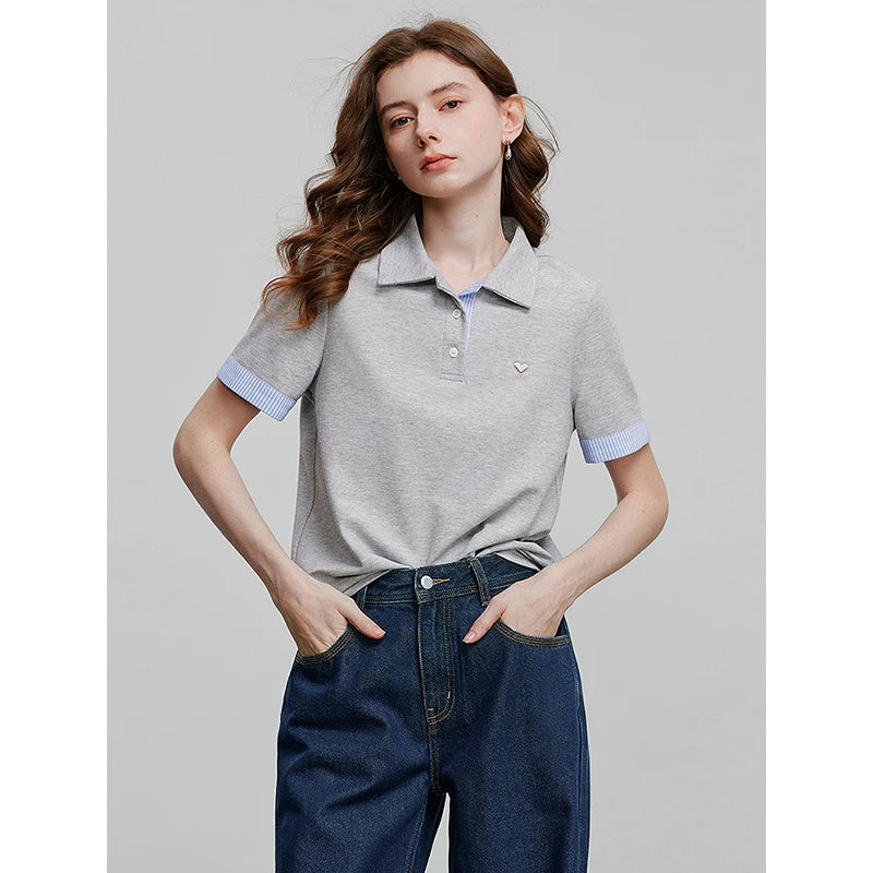 TOYOUTH Camiseta de manga corta para mujer, camisetas nuevas de primavera 2025 8521007