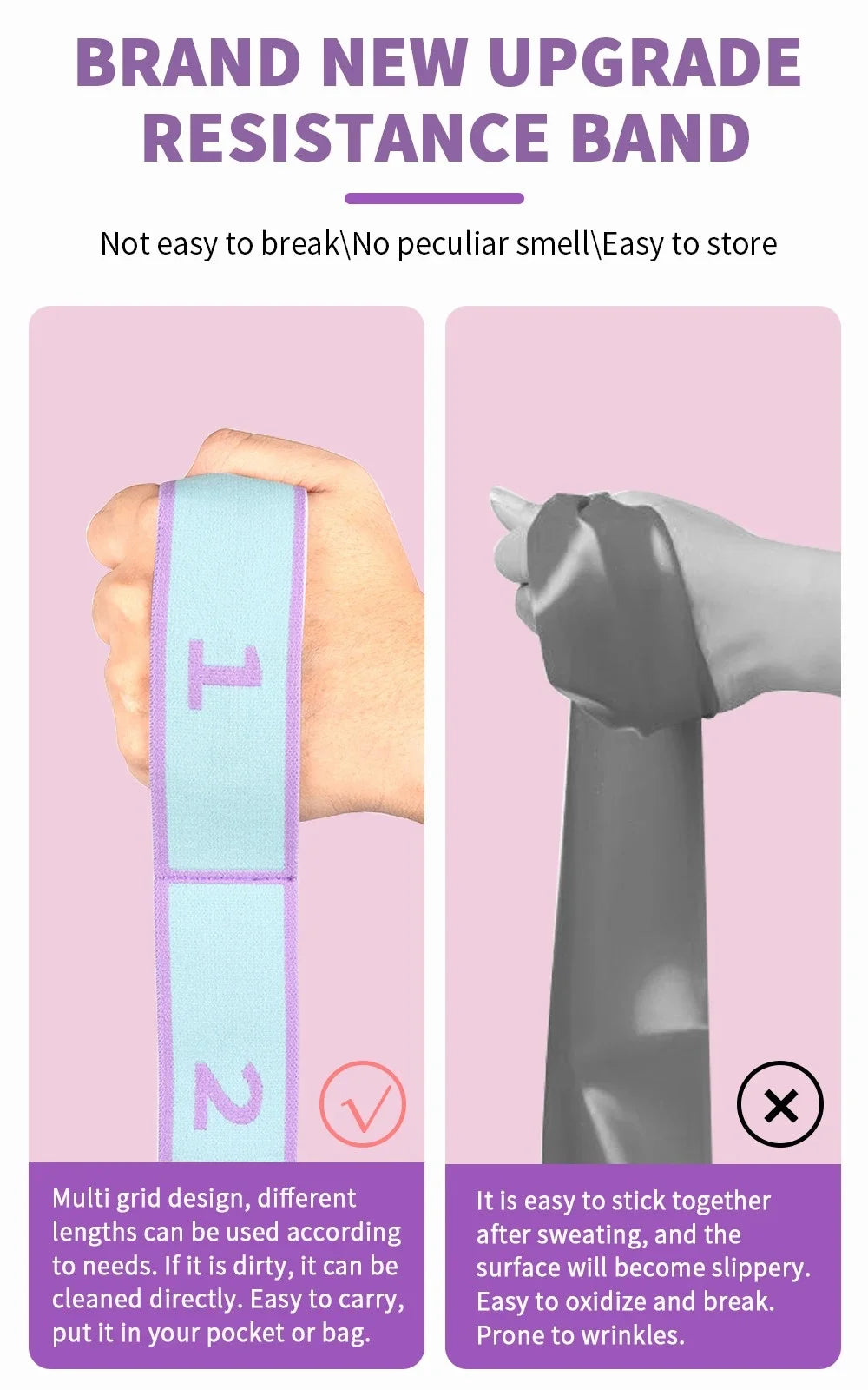 Bandas elásticas de resistencia para Yoga, 8/9 secciones, Ballet, Pilates, ejercicios de estiramiento, banda de entrenamiento físico para baile para niños y adultos en casa