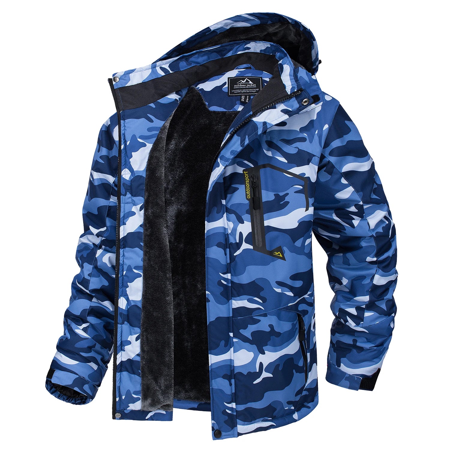 TACVASEN, chaquetas de montaña con forro polar, chaquetas de senderismo para hombre, abrigos con capucha extraíbles para exteriores, Parka de esquí y Snowboard, prendas de vestir de invierno