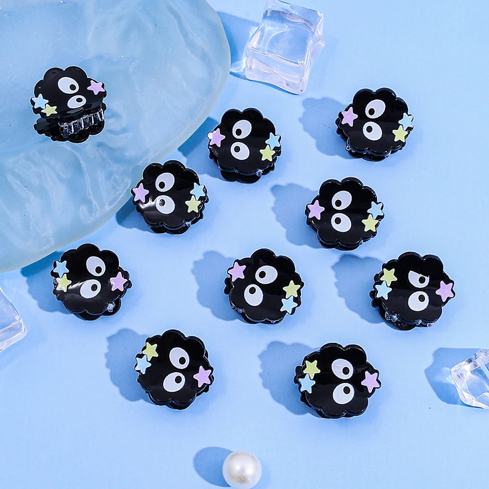 10 Uds. Pinza para el pelo de la serie de barril punteado negro, horquilla punteada, horquilla con Clip, accesorios de decoración