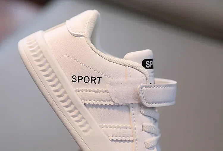 Zapatos informales para niños, zapatillas deportivas para niños, zapatillas de tenis transpirables, zapatos para bebés y niñas, zapatos planos blancos de moda de primavera para correr