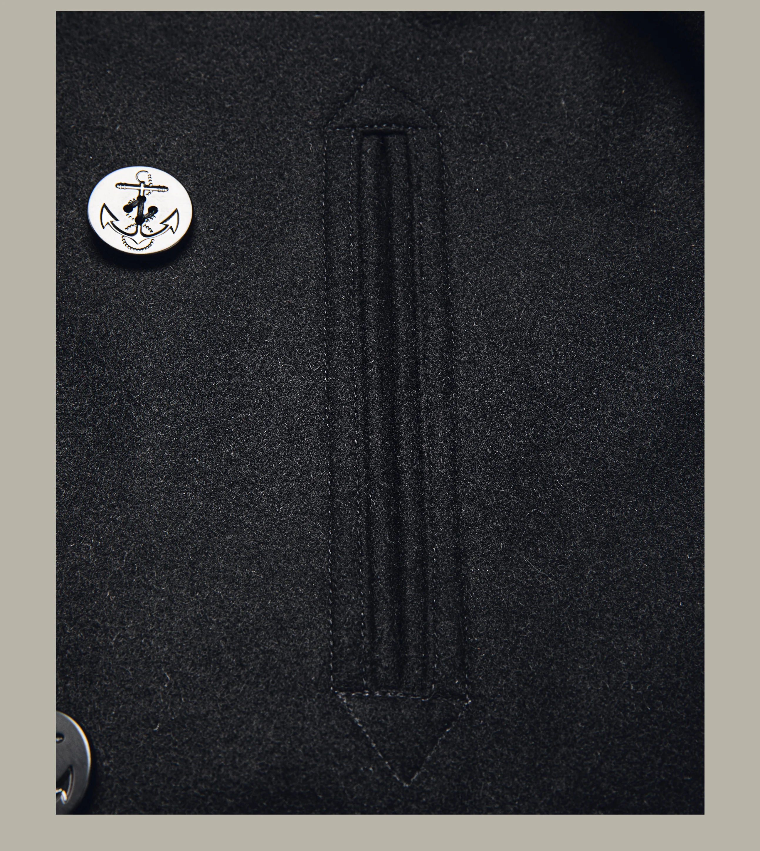 Peacoat Red Tornado 740 en negro, abrigo vintage de mezcla de lana de longitud media con doble botonadura para hombre, chaqueta cálida de invierno