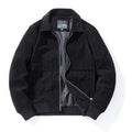 Gmiixder Otoño Invierno chaqueta de pana masculina Casual solapa de rayas chaquetas de Safari ropa de hombre versátil tendencia elegante abrigo suelto