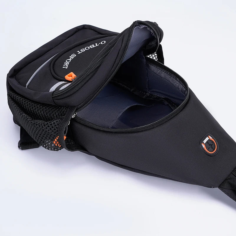 Tourist leisure chest bag, multifunctional large capacity shoulder bag, outdoor trendy crossbody bag