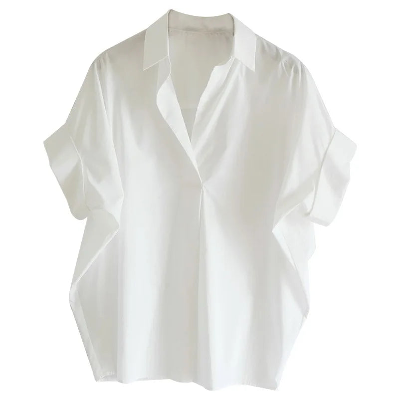 Camisetas de verano para mujer, blusa Vintage Sexy, camisa de manga corta fruncida de gasa, camisetas con volantes, camisetas informales holgadas