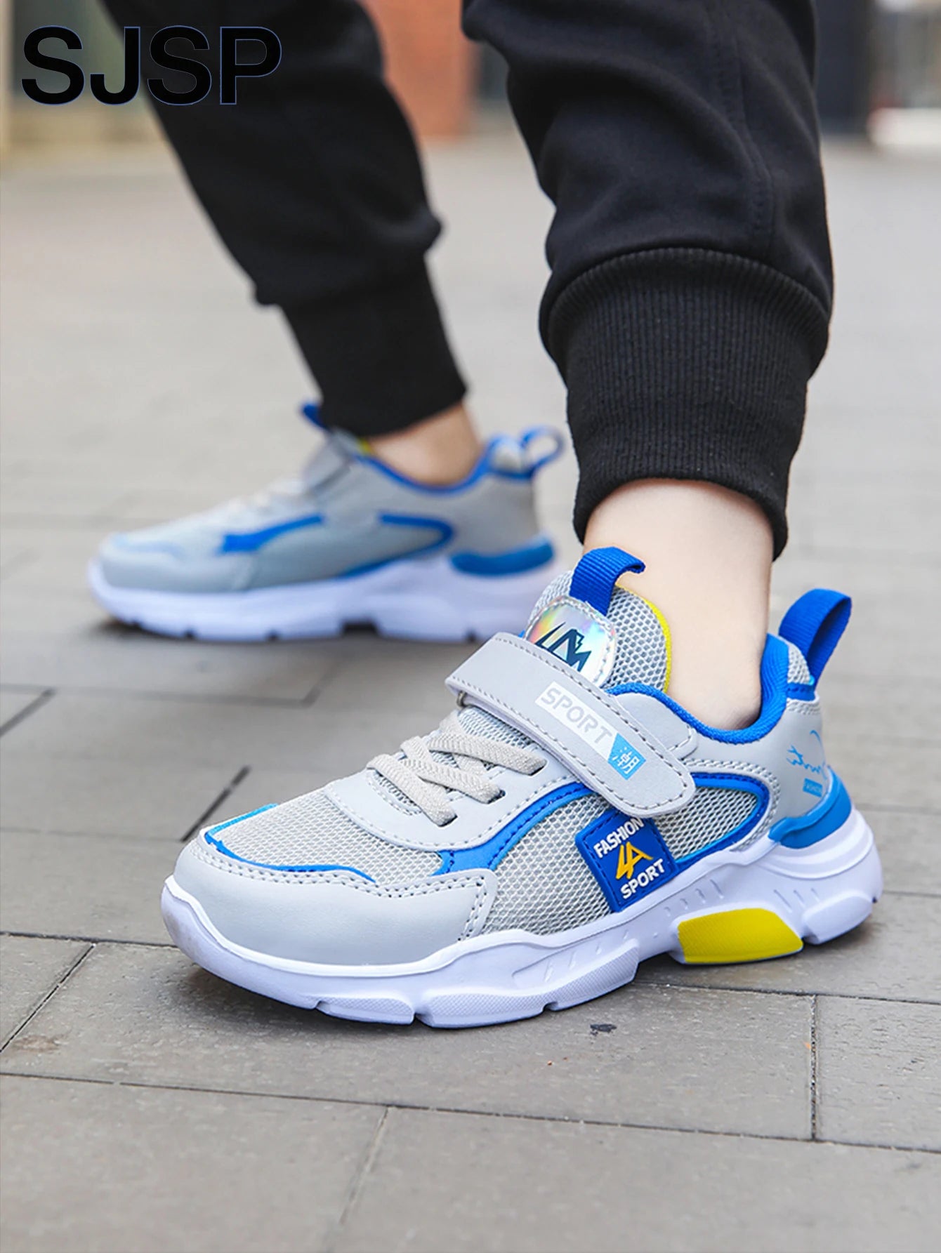 Zapatos deportivos para niños, zapatos deportivos informales transpirables de malla de moda, zapatos para correr ligeros, cómodos