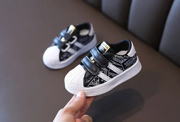 Zapatos infantiles para bebés, niñas y niños, zapatillas antideslizantes con parte inferior de goma suave, zapatos planos informales, talla 21-30