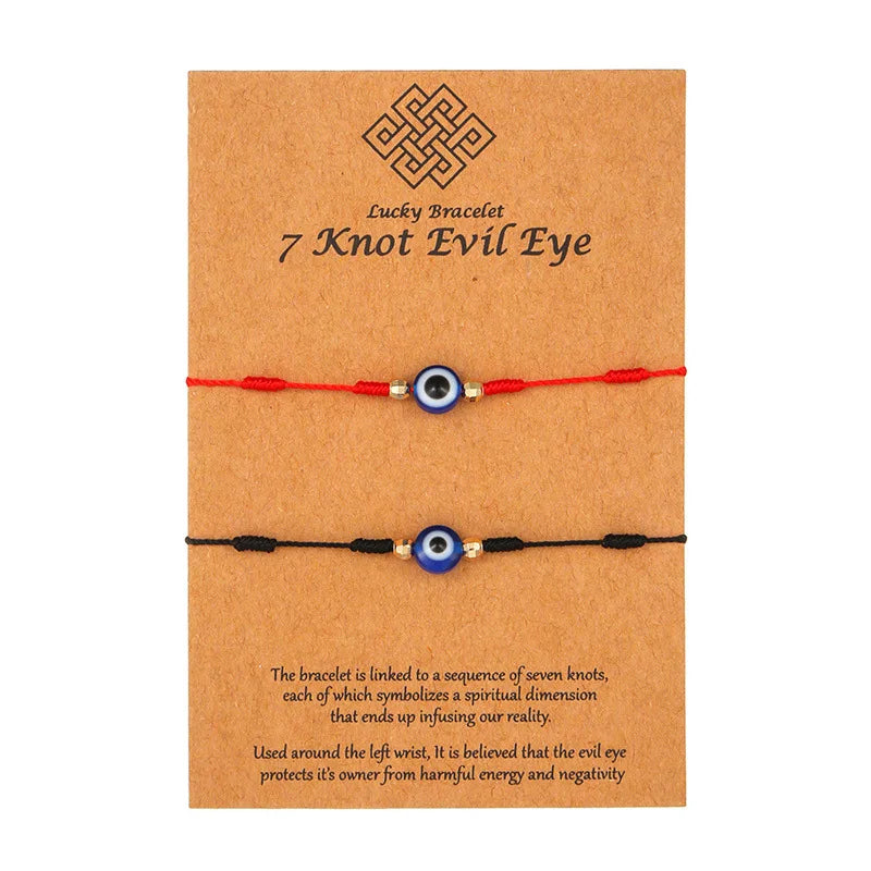 Pulsera de pareja para mujer, cadena de cuerda trenzada hecha a mano, corazón de madre e hija, pulseras con dijes, regalo de joyería de hermana de la amistad de la suerte