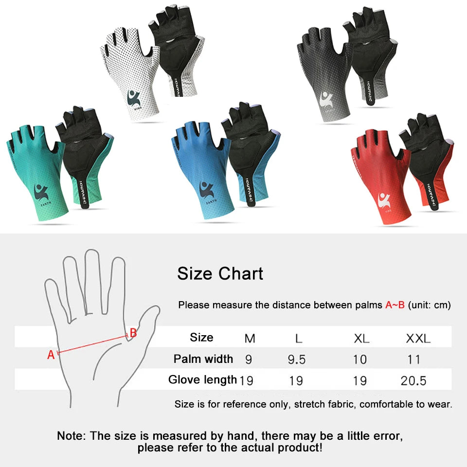 Guantes de ciclismo para hombre y mujer, guantes de verano para deportes al aire libre, pesca, antideslizantes, transpirables, medio dedo, para Fitness, MTB, Unisex