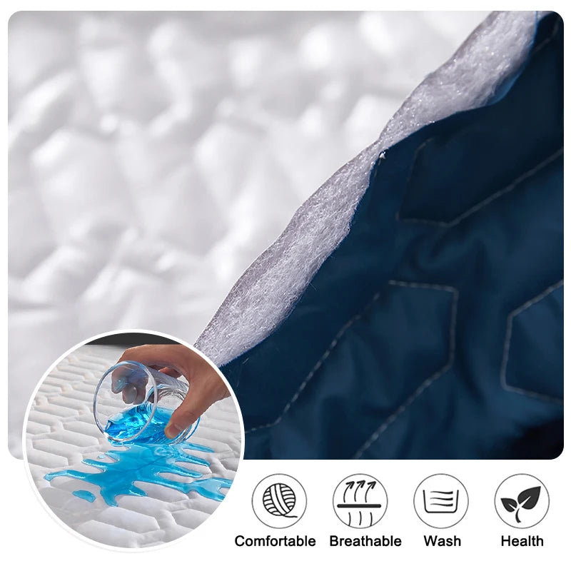 Funda de colchón impermeable, Sábana ajustable de dibujos animados para el hogar, dormitorio, Protector de almohadilla para cama, familias con niños de mascotas (sin funda de almohada)