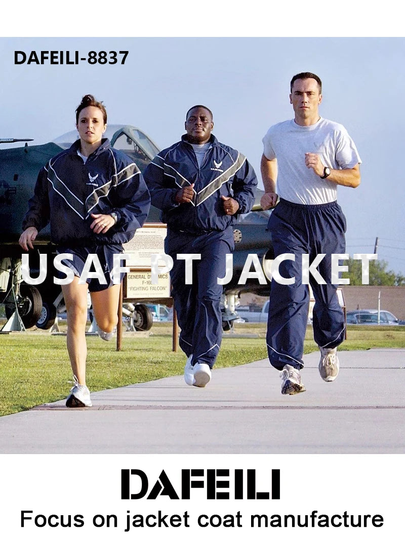 USAF-Chaqueta de Fitness para correr, uniforme de entrenamiento, impermeable, cortavientos, US Air Force, IPTU, PT