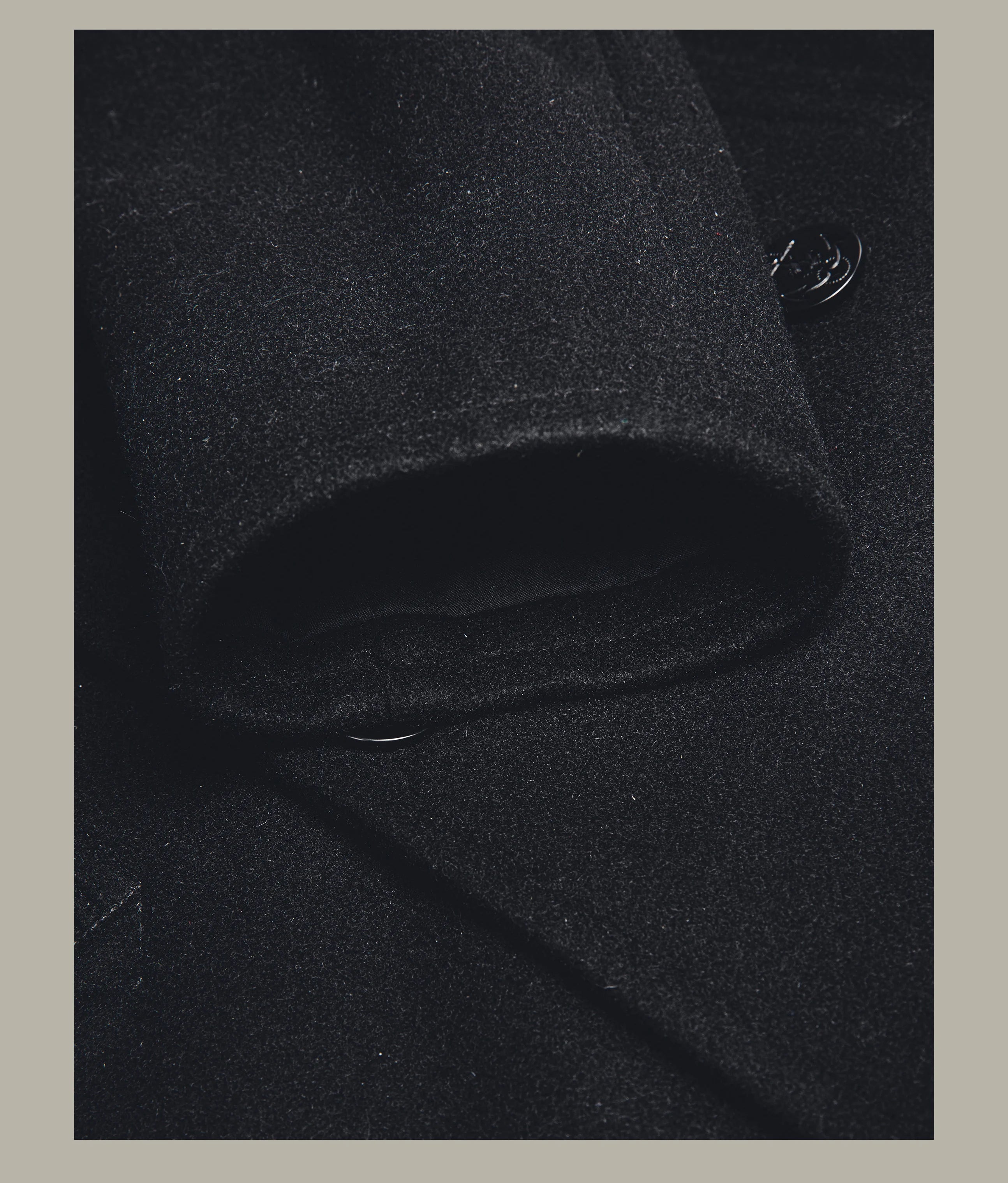 Peacoat Red Tornado 740 en negro, abrigo vintage de mezcla de lana de longitud media con doble botonadura para hombre, chaqueta cálida de invierno
