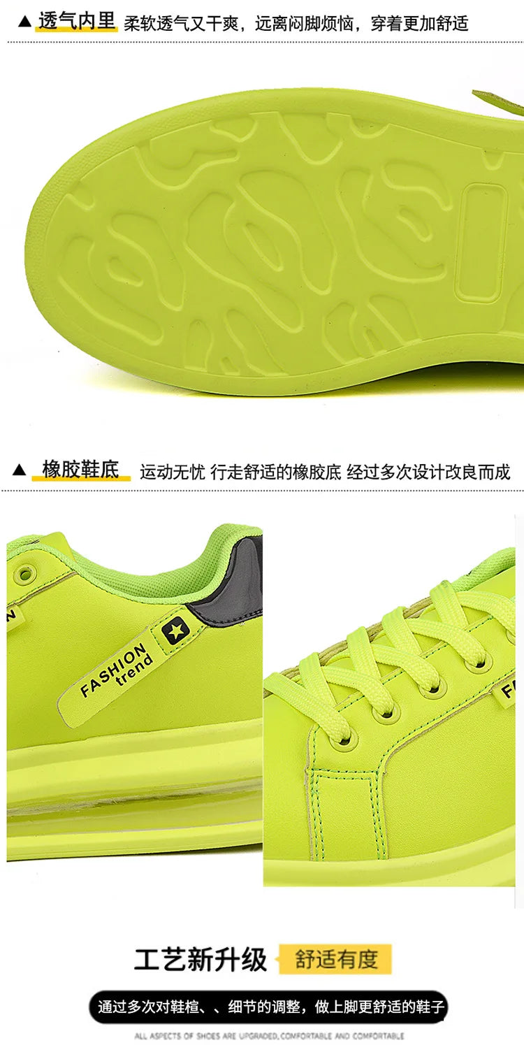 Zapatillas de deporte con plataforma para hombre, zapatos informales, nuevos zapatos suaves y cómodos de cuero Pu, zapatos planos de marca de tendencia, zapatos informales para hombre, Tenis nuevos
