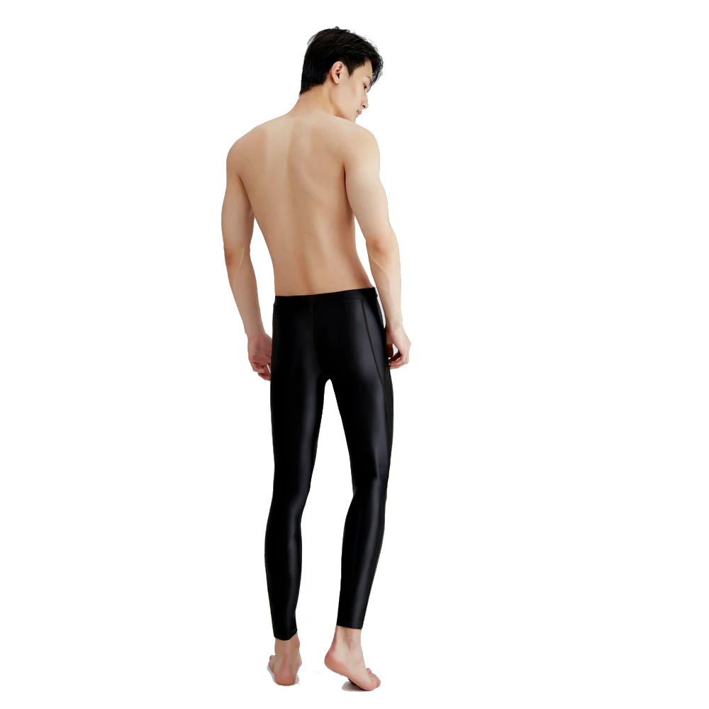 AMORESY-mallas deportivas de satén para hombre, pantalones elásticos de cintura alta, transpirables, de secado rápido, para correr y Yoga