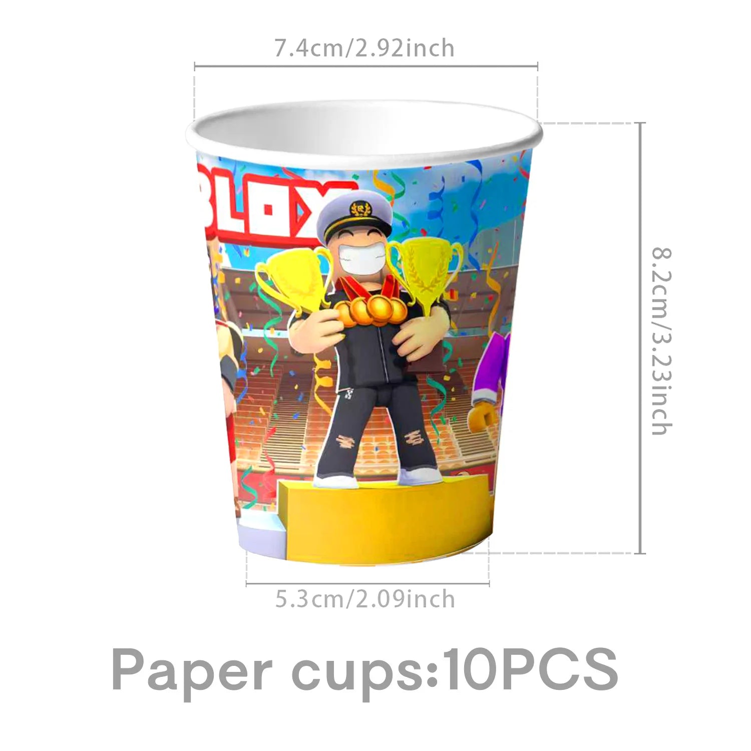 Roblox-Juego de decoración para fiesta de cumpleaños, vajilla de juego, bolsa de regalo, mantel, globo, adorno para pastel, telón de fondo, suministros para fiesta Baby Showe Roblox