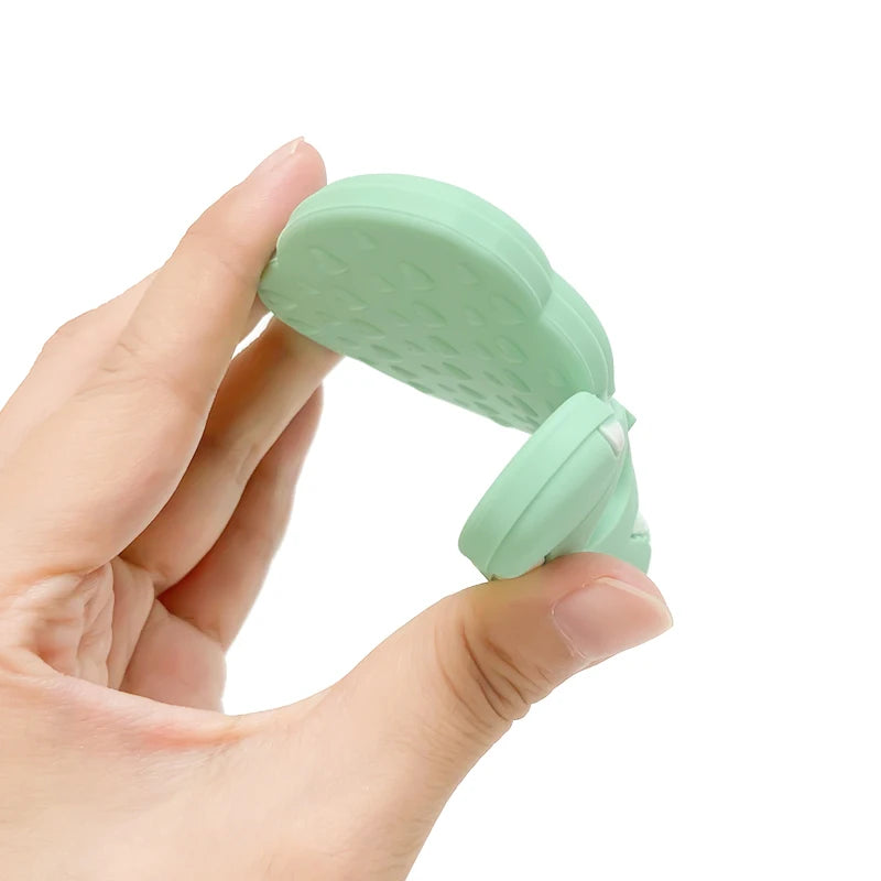 1pca-mordedor de silicona con forma de elefante para bebé, cuentas para roedores, juguetes para la dentición, productos masticables con forma de Animal para bebé, regalo de lactancia