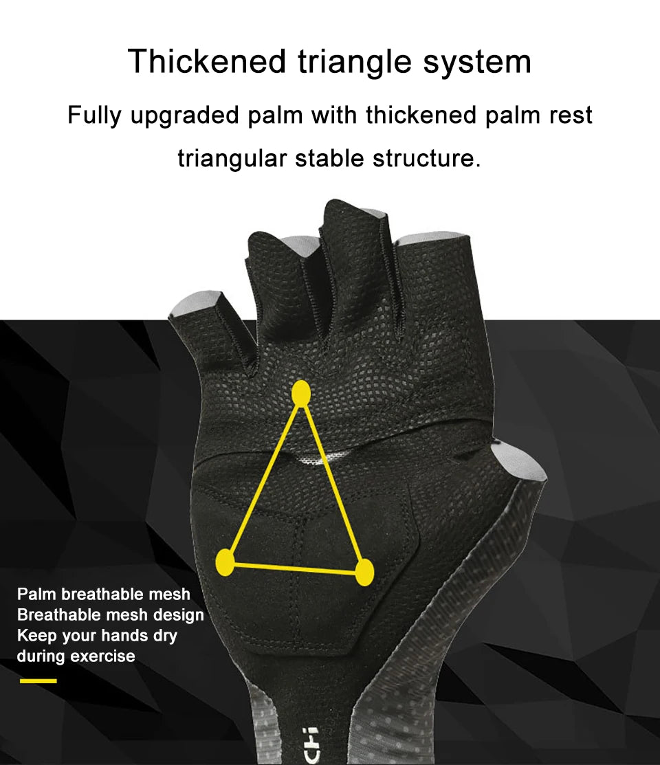 Guantes de ciclismo para hombre y mujer, guantes de verano para deportes al aire libre, pesca, antideslizantes, transpirables, medio dedo, para Fitness, MTB, Unisex