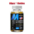 ¡Compre 2 y obtenga 2 gratis! Monohidrato de creatina Cápsulas de 3000 mg, apoya los músculos magros y el rendimiento, la pérdida de grasa y la aptitud total, vegano