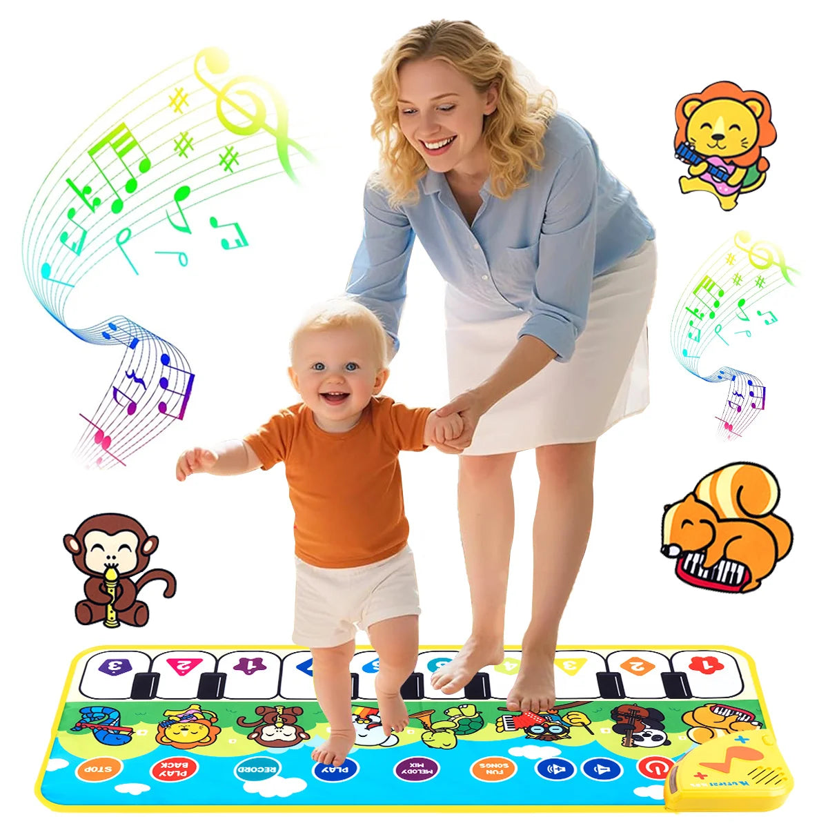 Instrumentos de juguete musical, almohadillas de piano, juguetes educativos musicales, estimulan las sentidos de los niños, estimulan el interés de los niños en la música