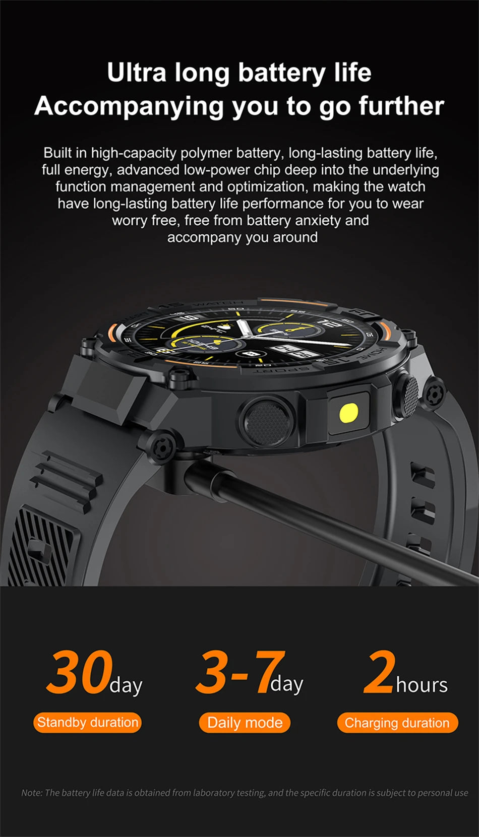 Reloj inteligente militar resistente al aire libre para hombres, GPS, deportes, Fitness, resistente al agua, llamada Bluetooth con luces LED, reloj inteligente