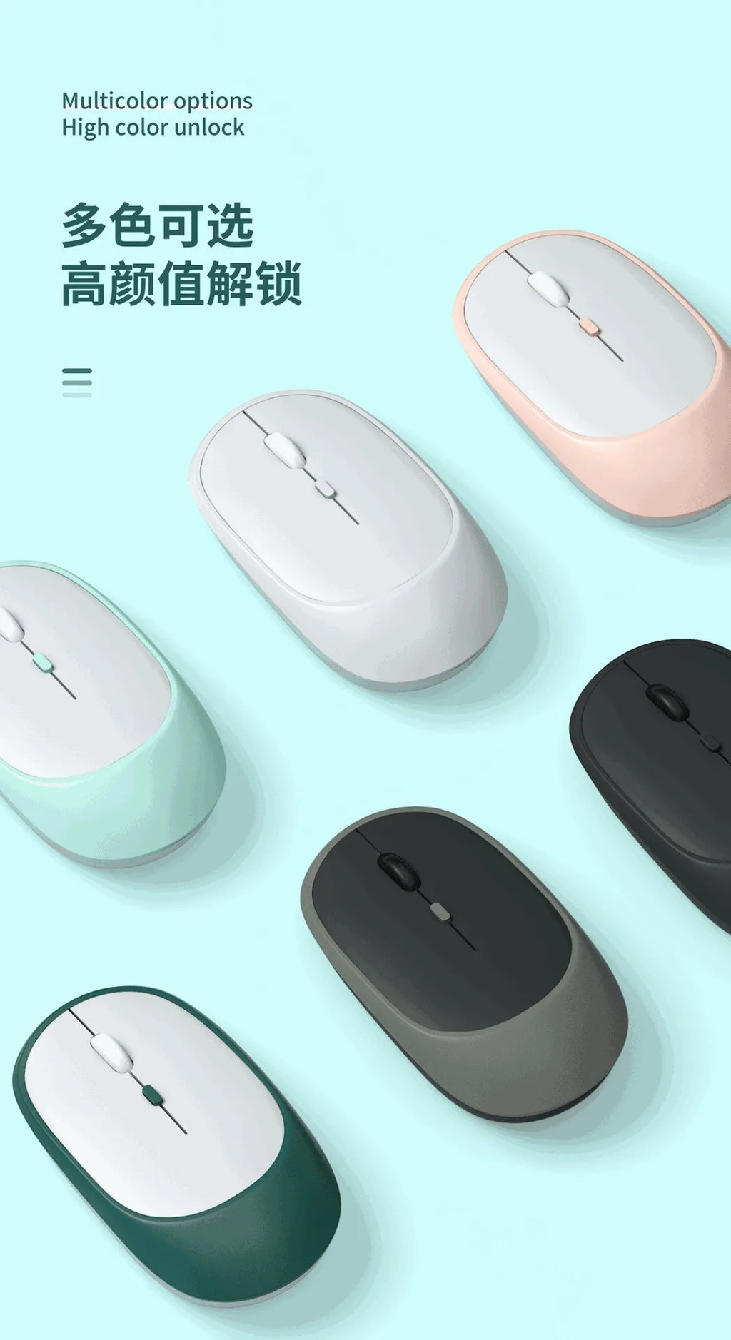 Ratón inalámbrico recargable para jugadores, modos duales, compatible con Bluetooth, 2,4G, para ordenador portátil, tableta, PC, Macbook