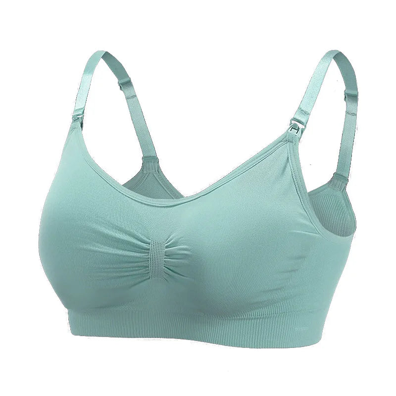 Sujetadores de lactancia de alta calidad, de algodón, para embarazadas, ropa interior sin costuras, talla grande, transpirable, con efecto push-up.