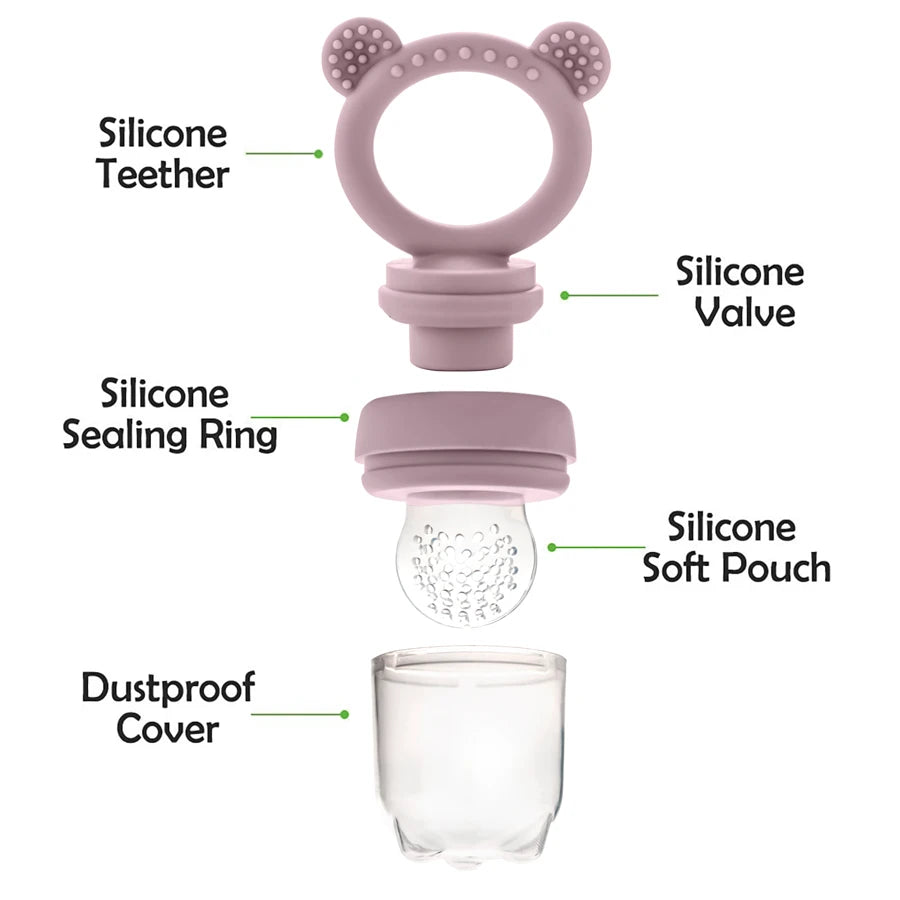 Chupete de silicona para bebé, cubierta para alimentador de frutas, pezón para comida fresca de frutas y verduras, accesorios para bebé recién nacido